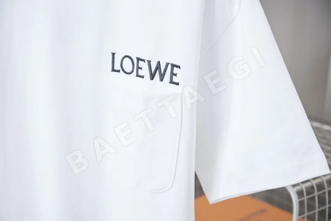 로에베 뉴포켓 자수 여성 반팔 티셔츠 상세 이미지 3