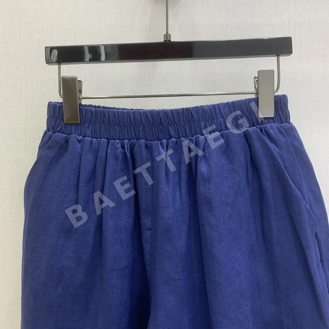 폴로 린넨 허리밴드 여성 반바지 상세 이미지 4