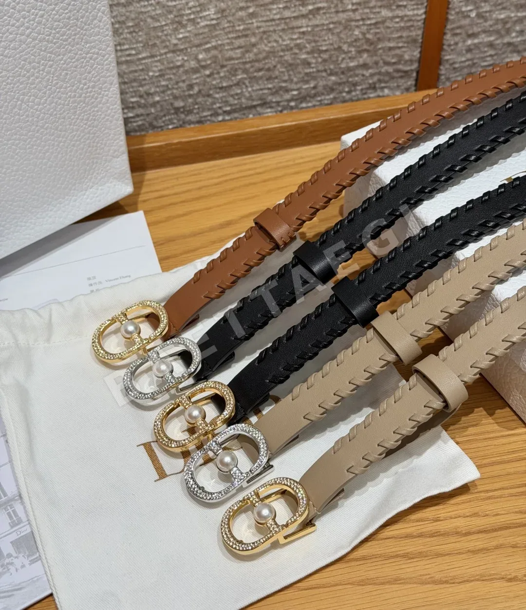디올 몽테뉴 카프스킨 벨트 상세 이미지 4