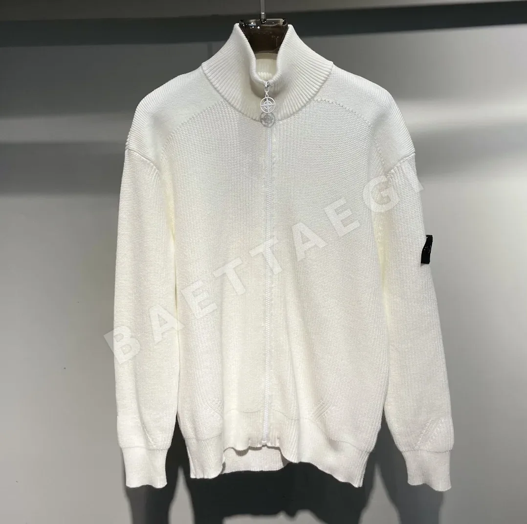 스톤아일랜드 하이카라 배지 소매 니트 집업 가디건 상세 이미지 6