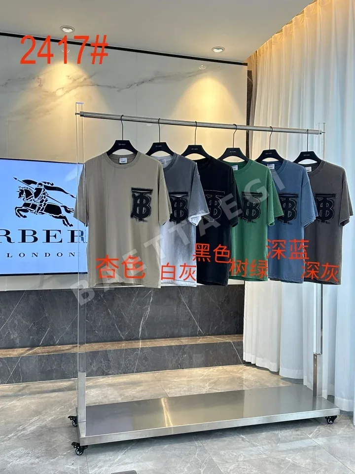 버버리 타이다이 크루넥 반팔 티셔츠