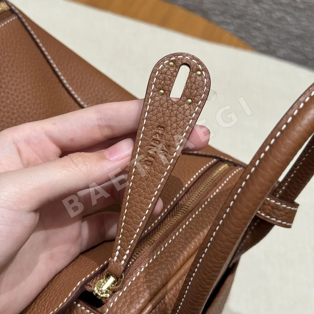 에르메스 린디 26 골든브라운 소가죽 가방 상세 이미지 7