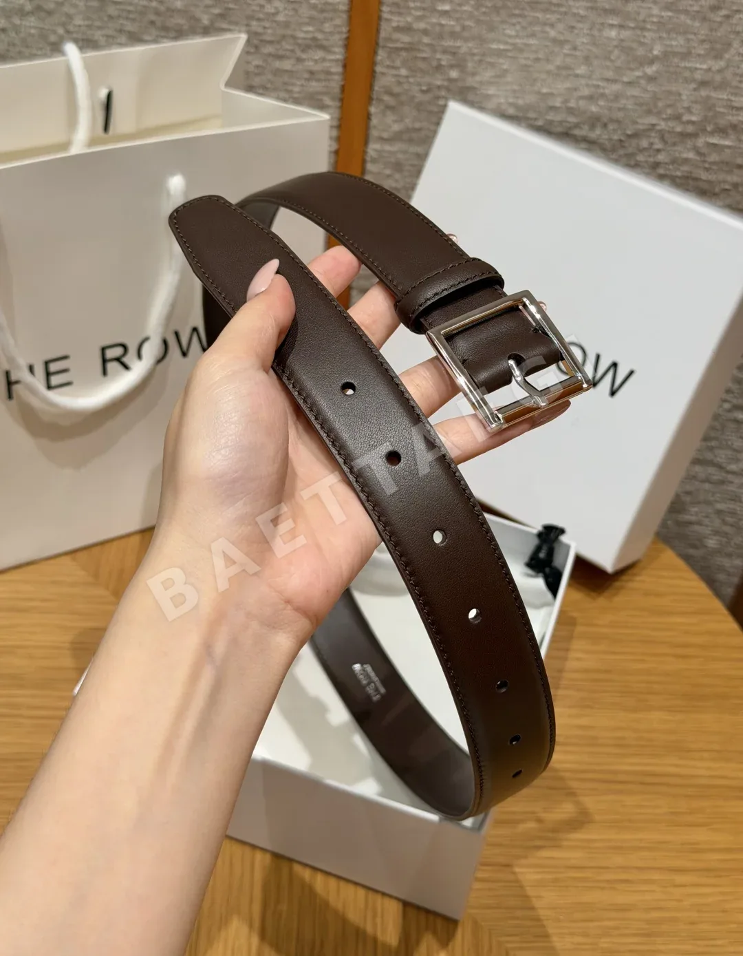 더로우 클래식 송아지가죽 벨트 32mm 상세 이미지 4