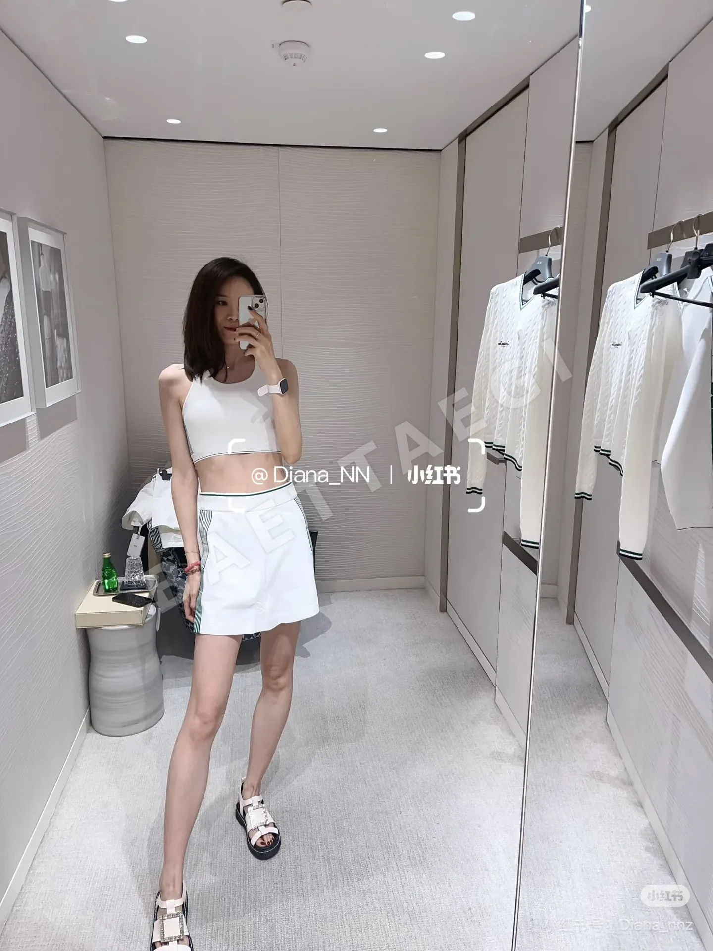 디올 크로셰 허리 밴드 팬츠 세트 상세 이미지 4