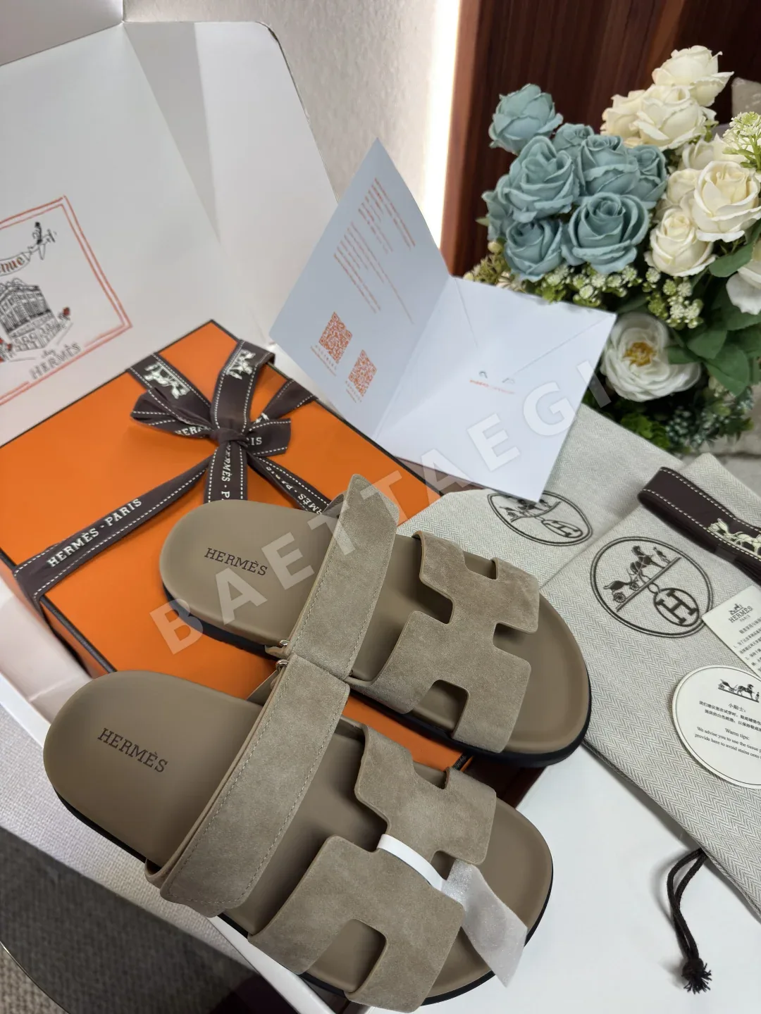 에르메스 시프레 스위프트 가죽 여성 샌들 상세 이미지 2