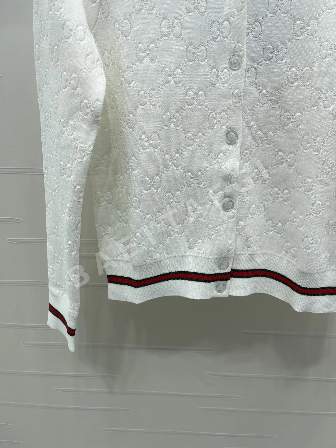 구찌 더블 G 자카드 크루넥 가디건 상세 이미지 5