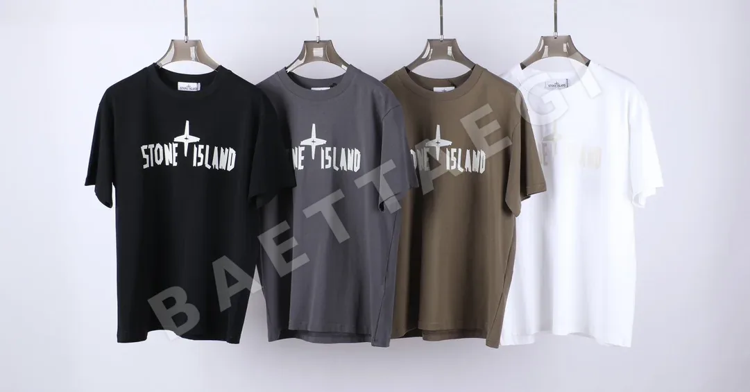 스톤아일랜드 크루넥 코튼 반팔 티셔츠 47767