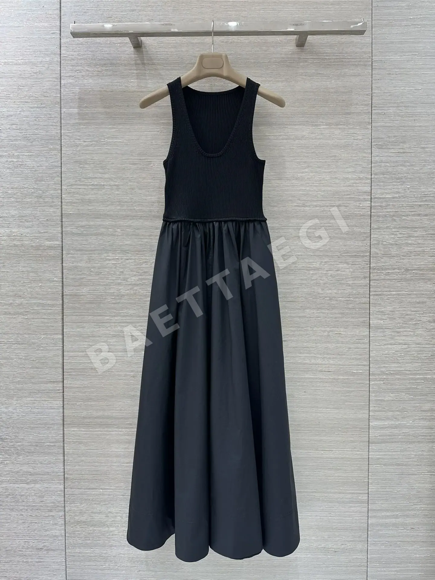 짐머만 니트 패치워크 포플린 A라인 여성 원피스 129684