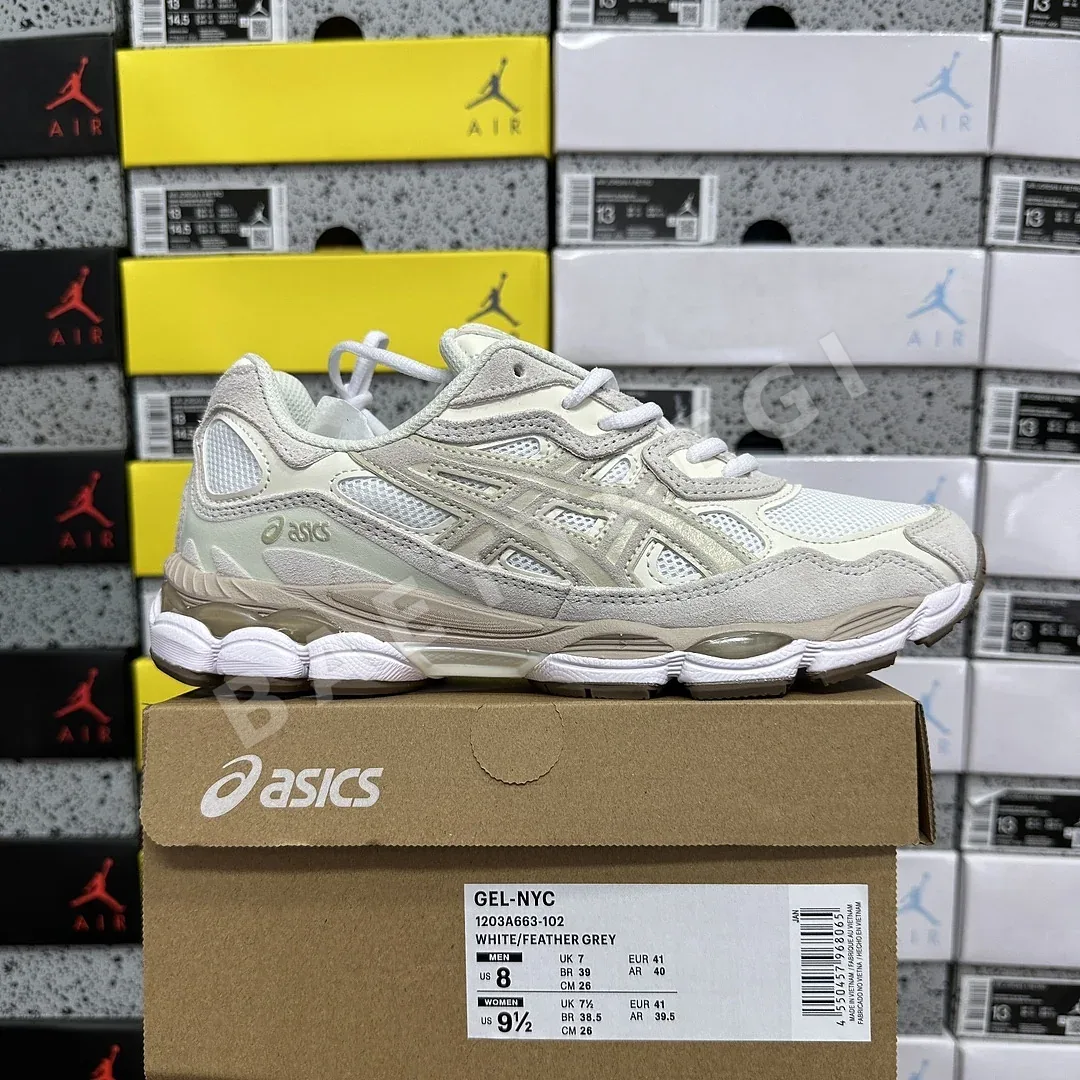 아식스 [M] 젤 NYC 1203A663-102 200489 Asics Gel-NYC White Feather Grey