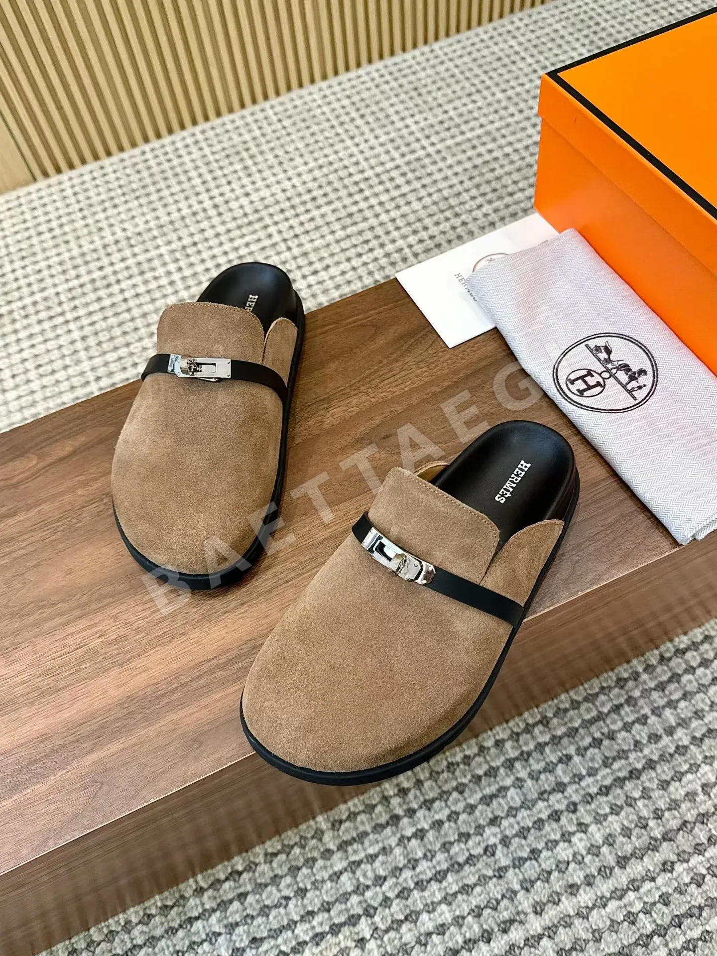 에르메스 뮬 슬리퍼 남녀신발 램스킨 상세 이미지 4