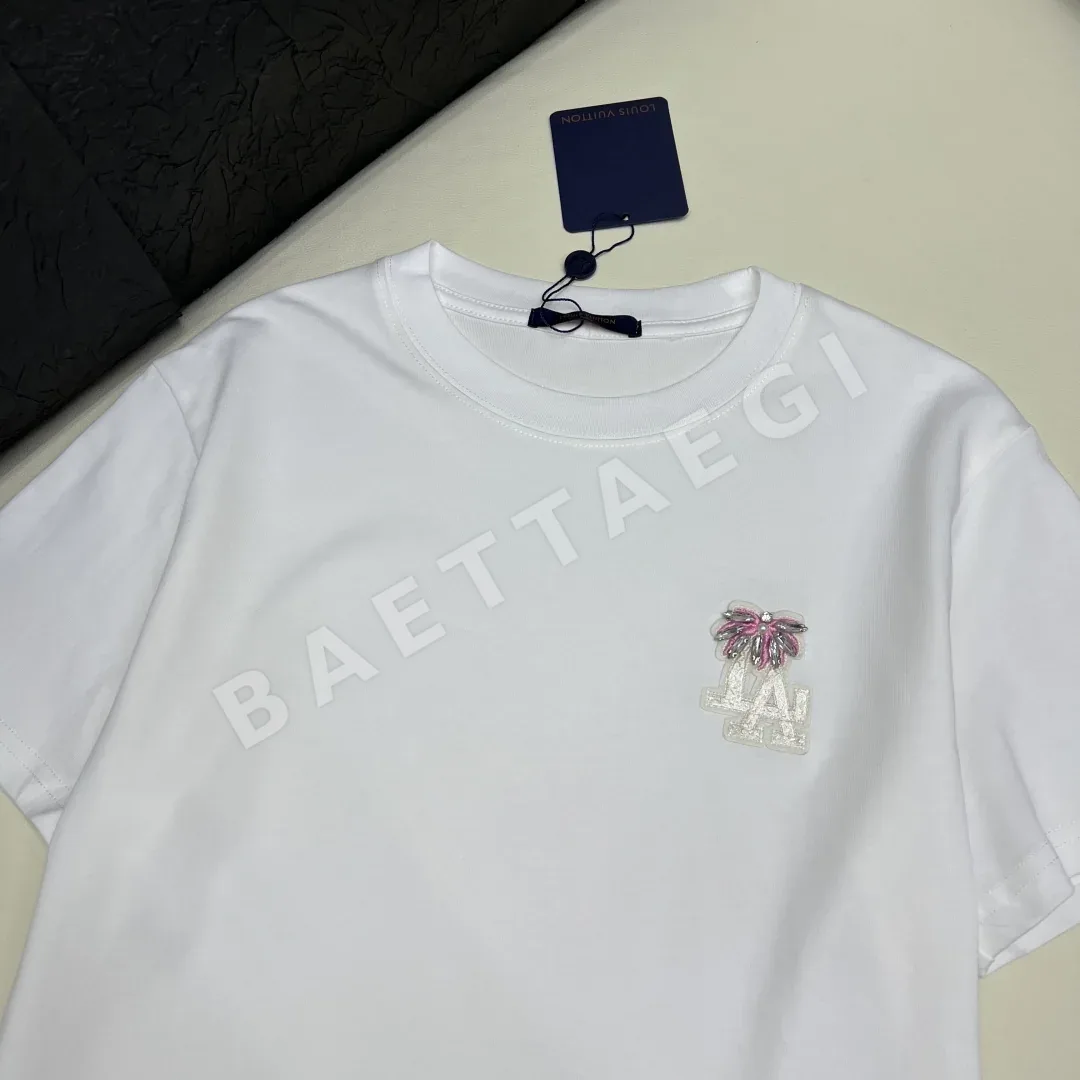 루이비통 크루넥 코튼 반팔 티셔츠 상세 이미지 6
