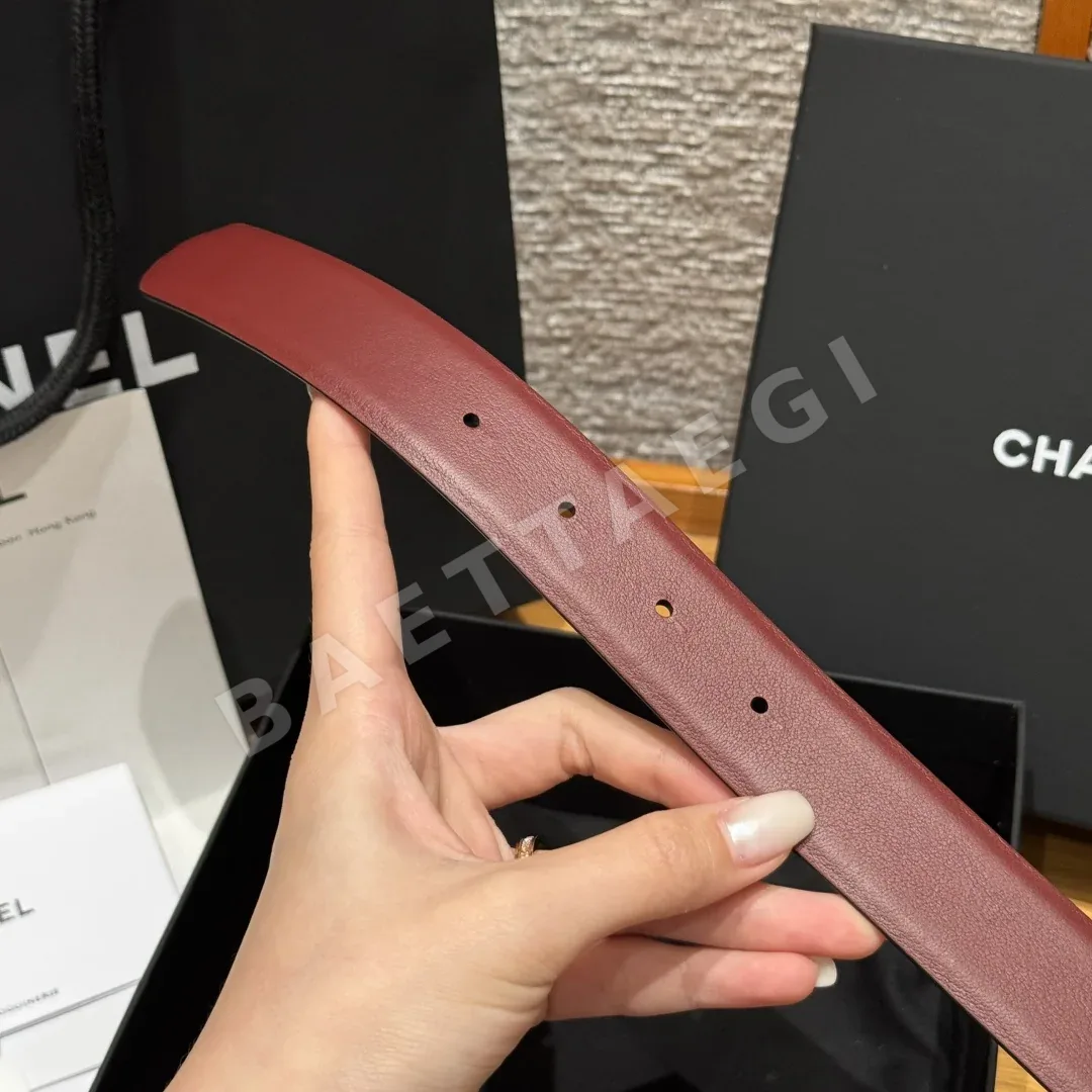 샤넬 양면 소가죽 더블 C 로고 벨트 상세 이미지 9