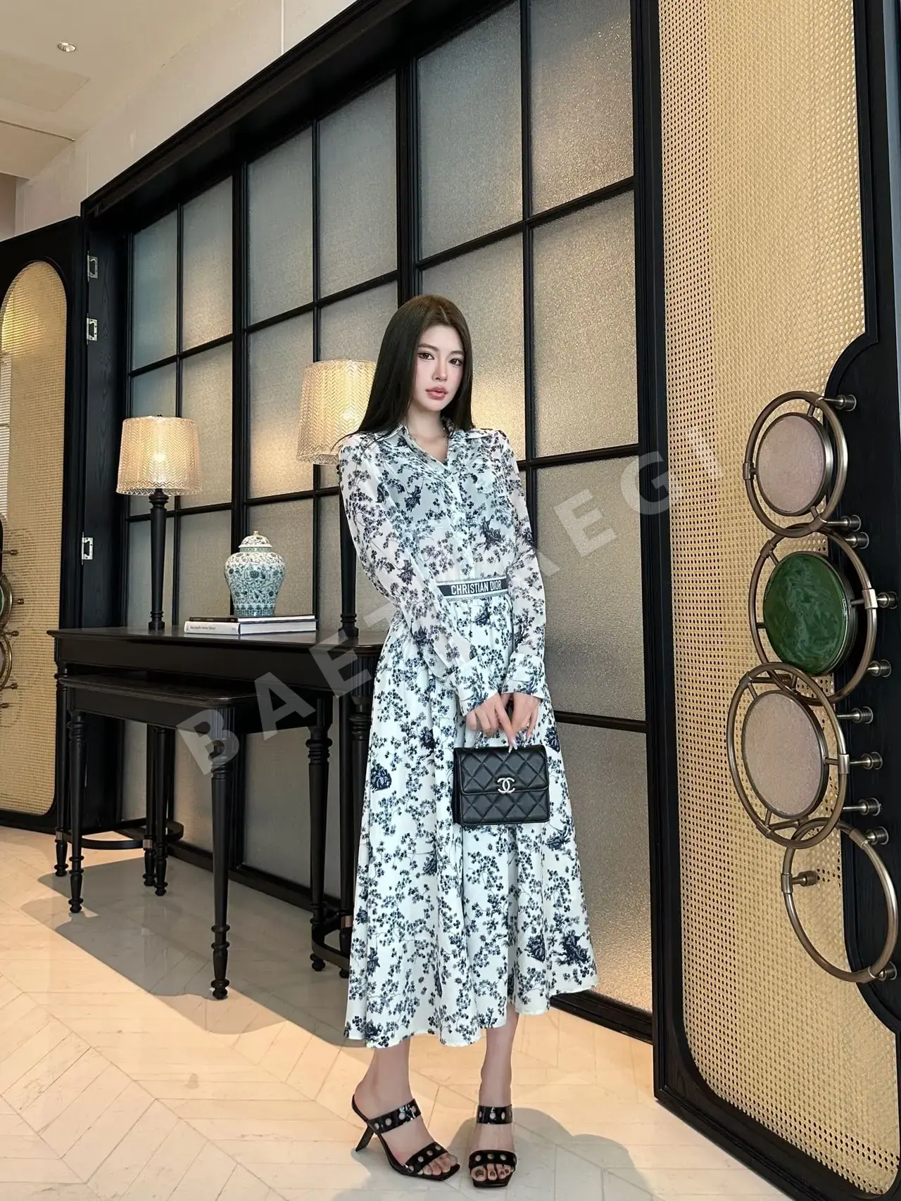 디올 프린트 시스루 셔츠 세트 상세 이미지 8