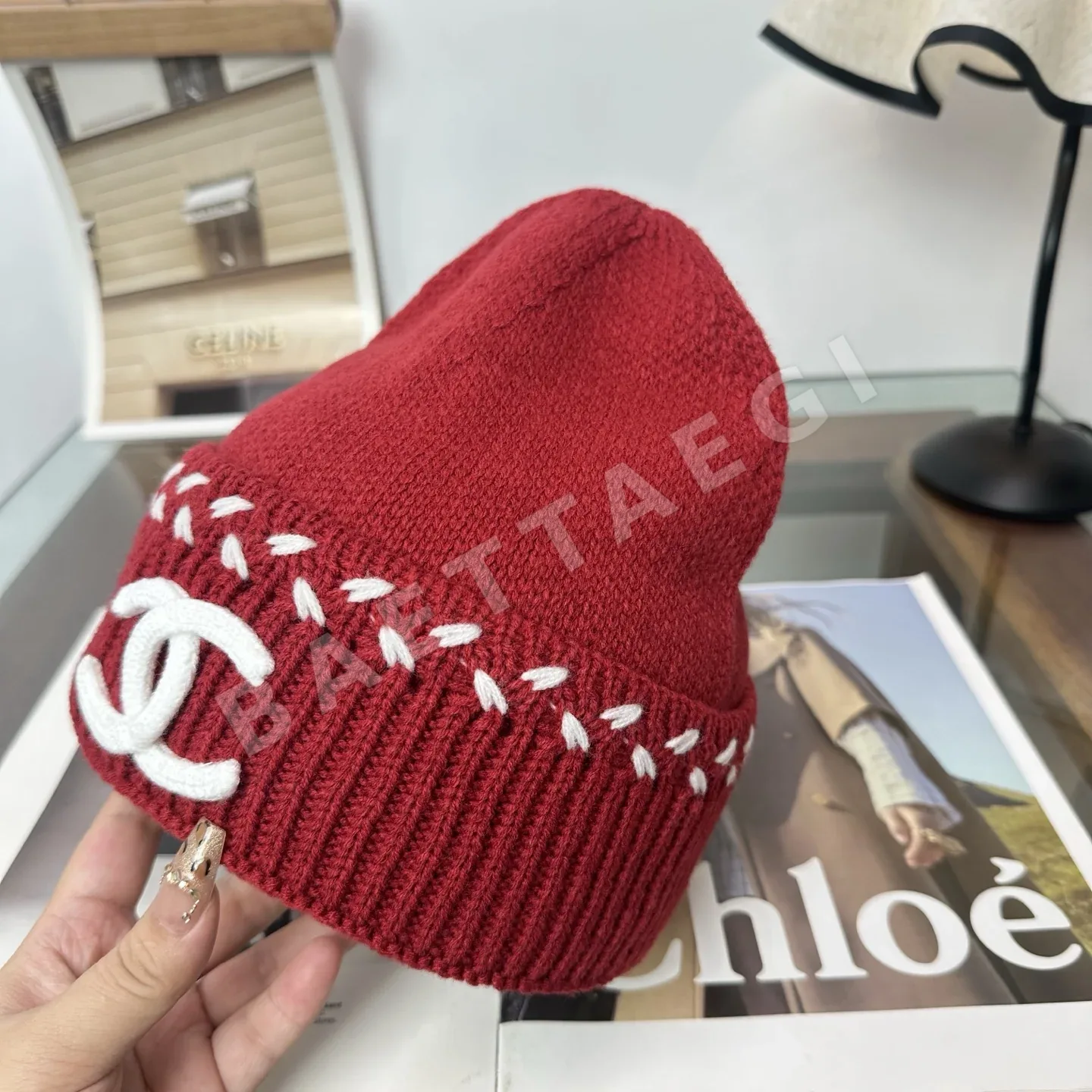 샤넬 니트 비니 모자 상세 이미지 10