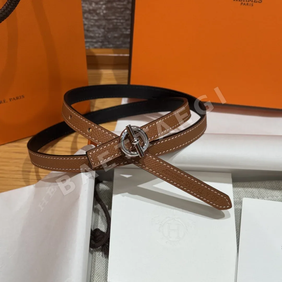에르메스 JD350-H 가죽 벨트 1.3 cm 175741