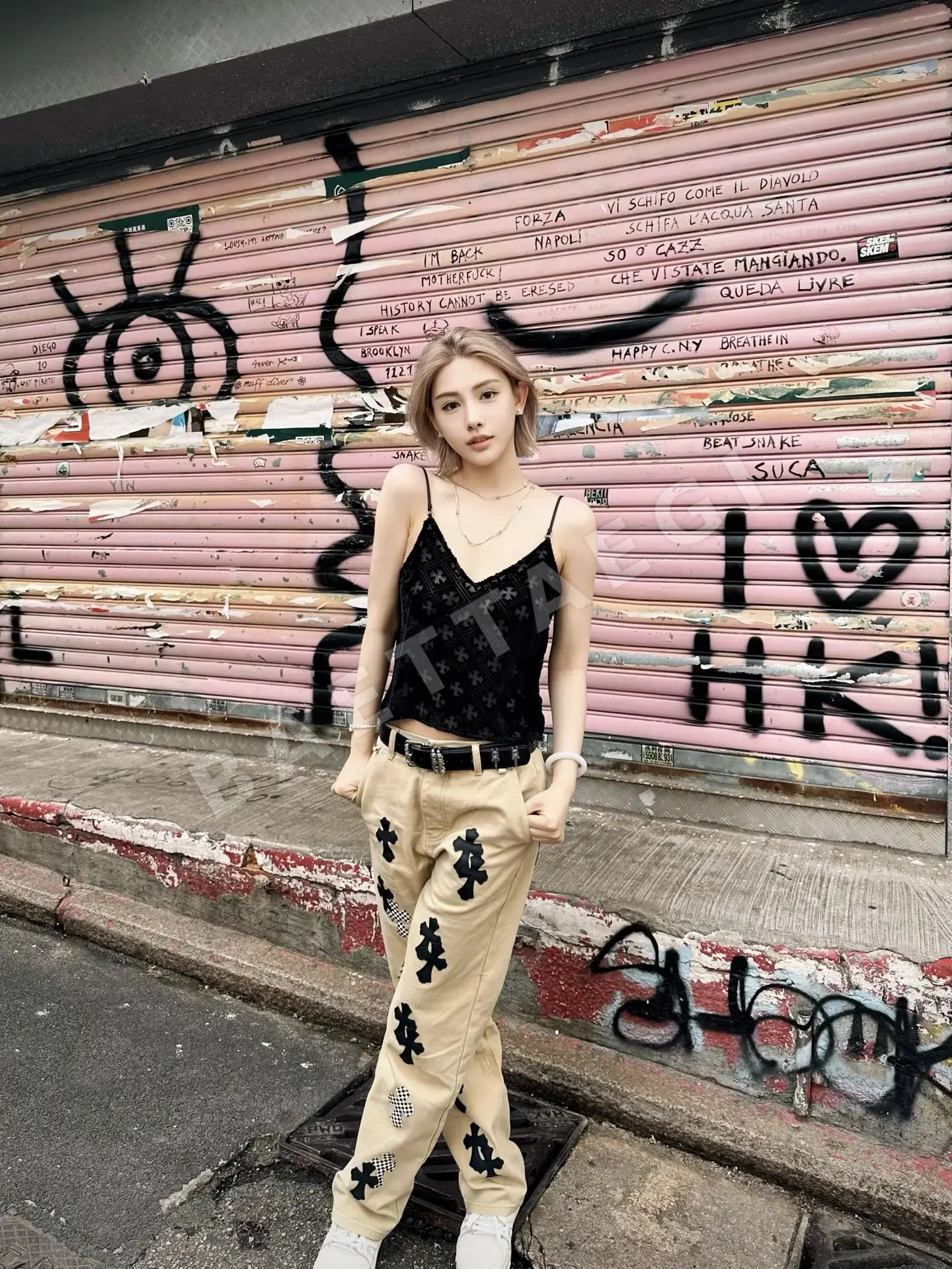 크롬하츠 여성 벨벳 캐미솔 반팔 상세 이미지 18