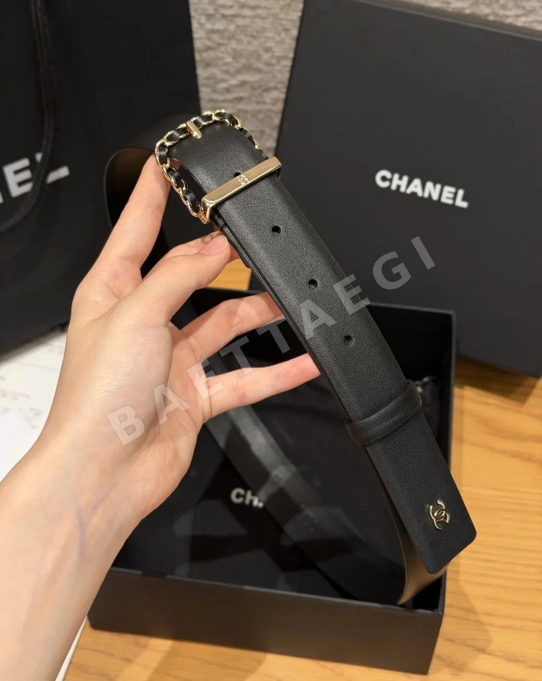 샤넬 카프스킨 메탈 벨트 상세 이미지 9