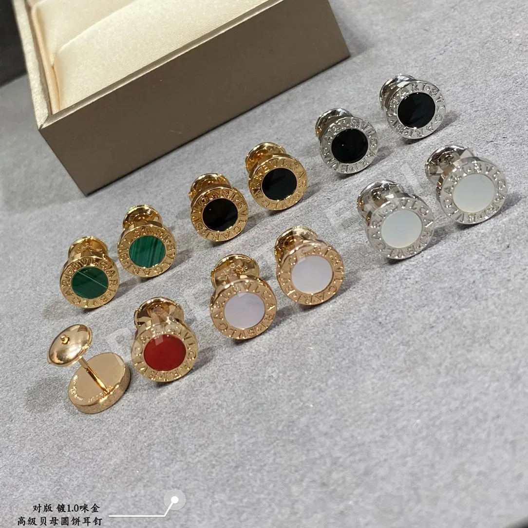 불가리 마더오브펄 라운드 디스크 귀걸이 상세 이미지 8