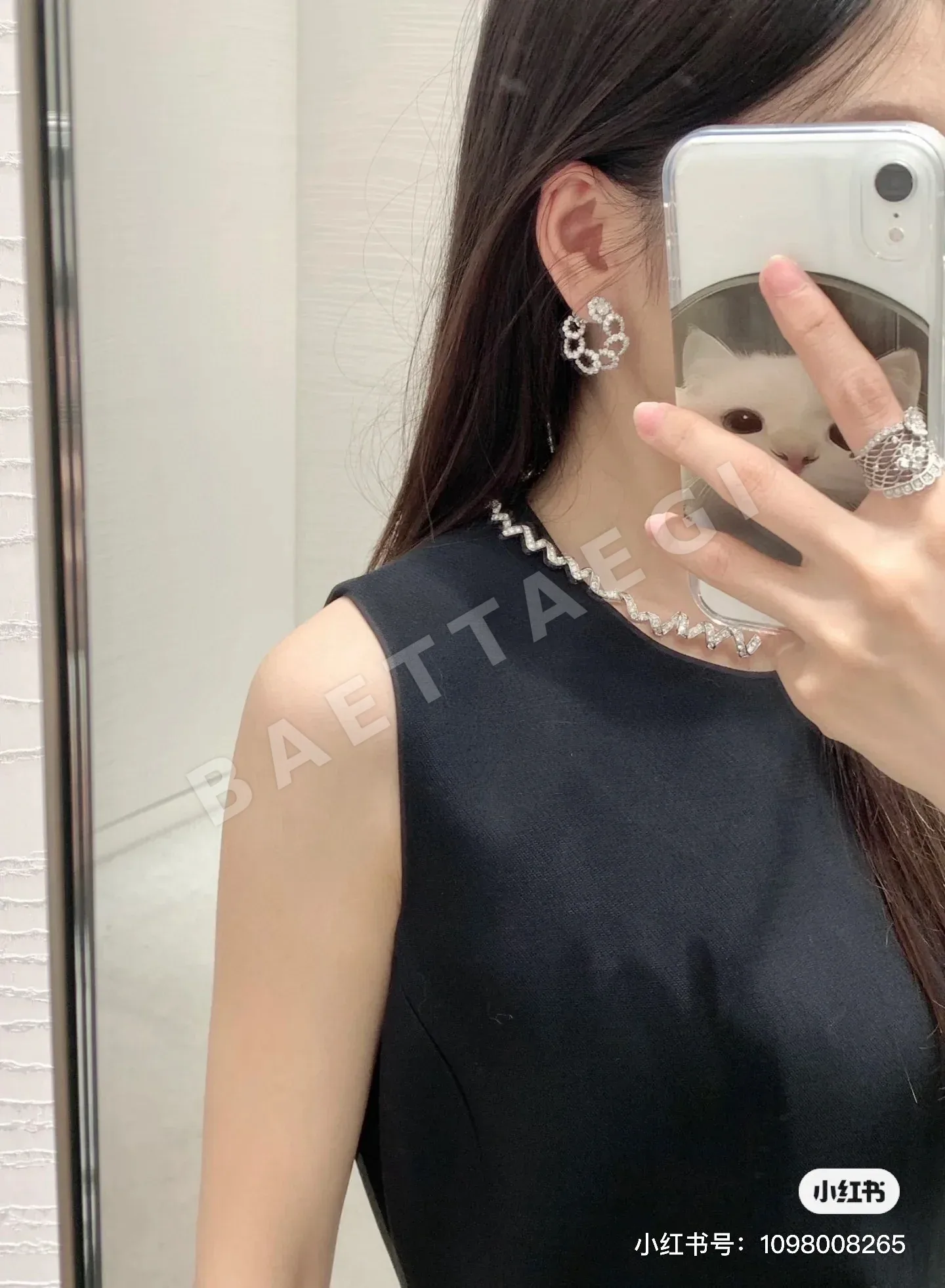 디올 민소매 드레이프 원피스 상세 이미지 5