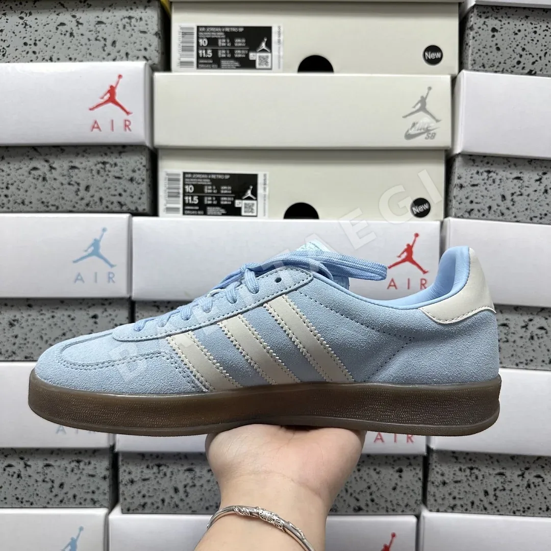 아디다스 [GOD] 가젤 인도어 JI2717 200824 Adidas Gazelle Indoor Clear Sky Off White 상세 이미지 2