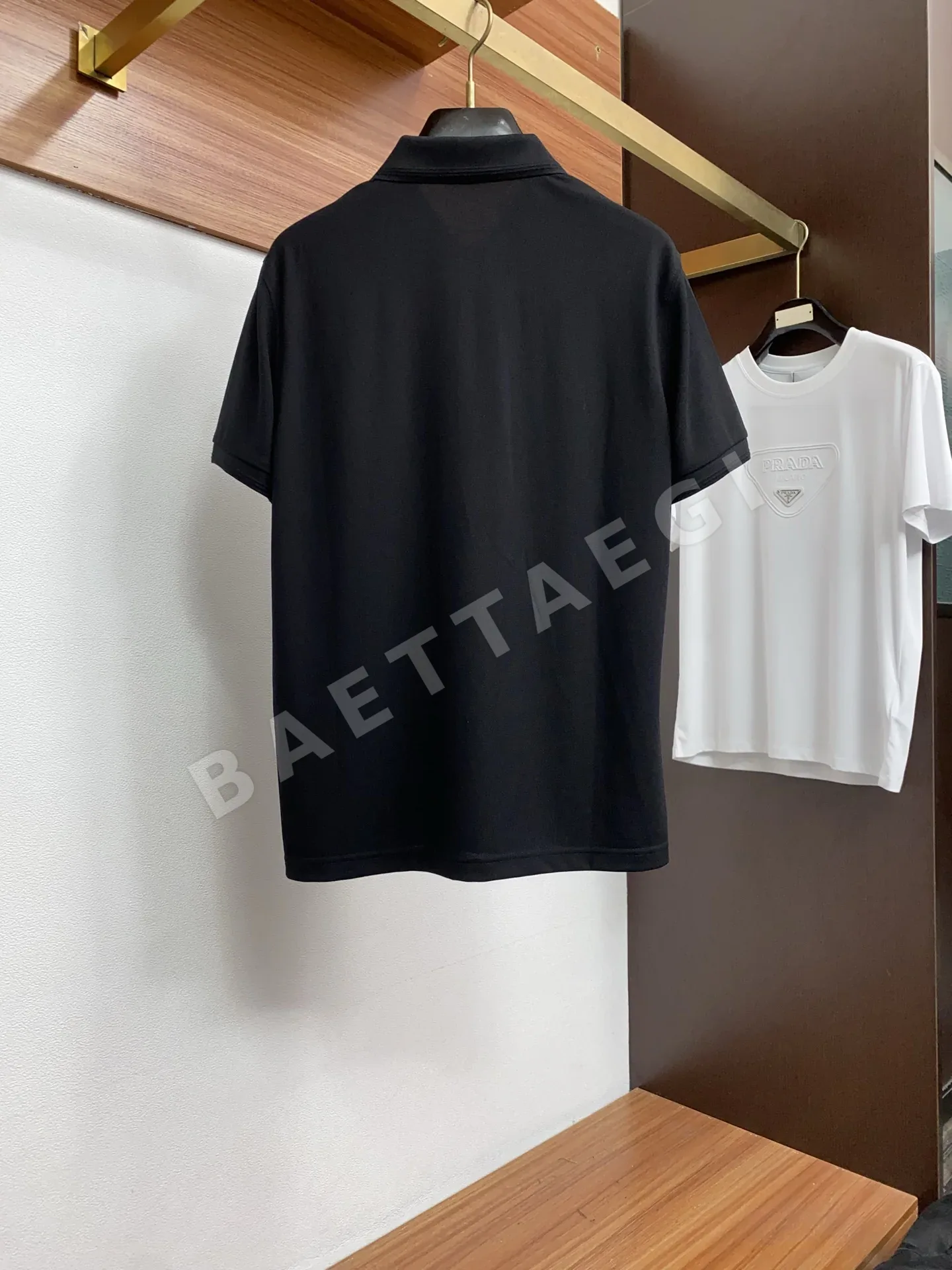 프라다 남성 고급 피케 반팔 폴로셔츠 상세 이미지 10