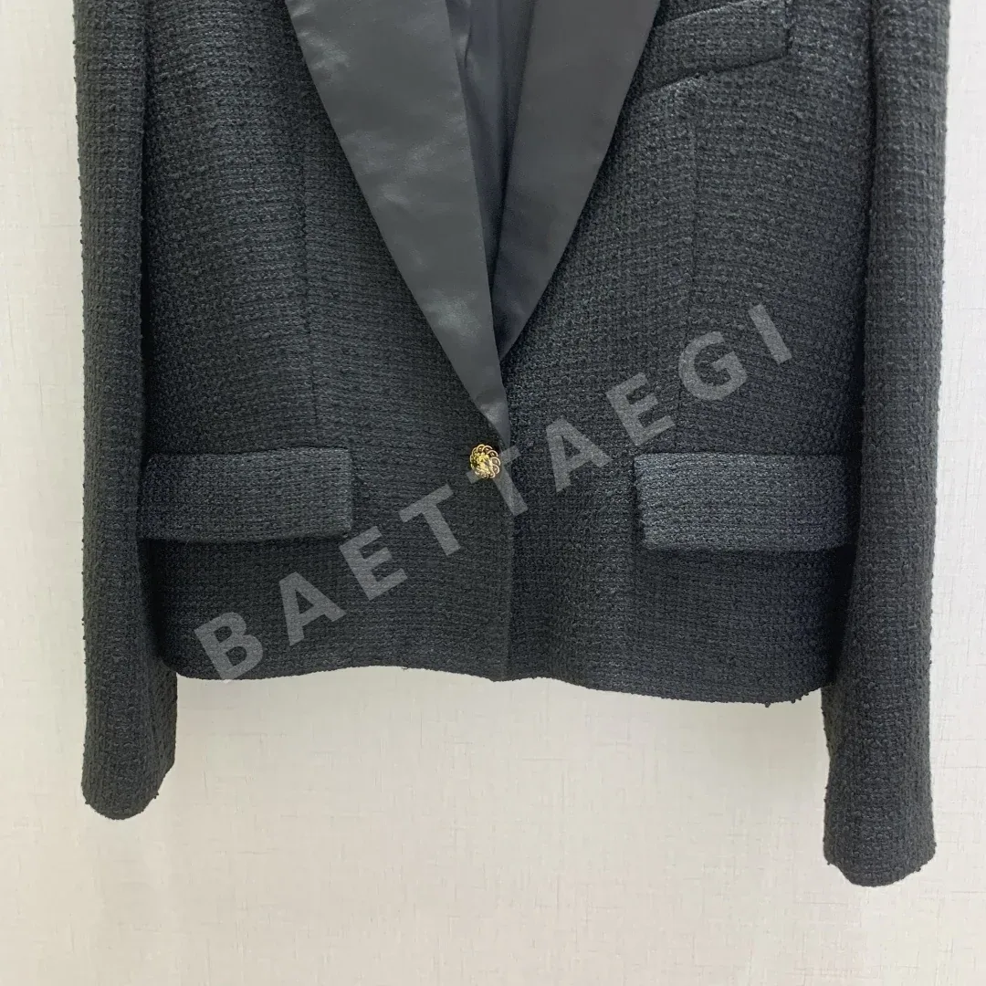 샤넬 트위드 라펠 여성 자켓 상세 이미지 5