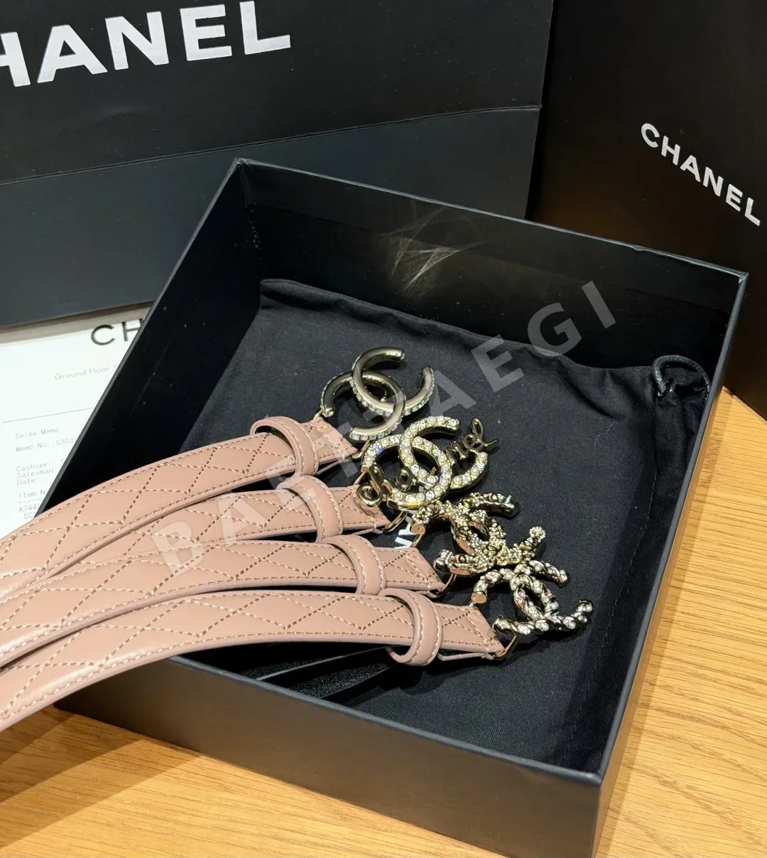 샤넬 퀼팅 램스킨 20mm 벨트 상세 이미지 2