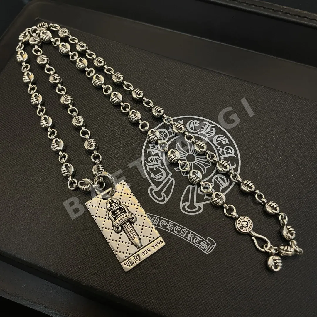 크롬하츠 해골 스퀘어 소드 펜던트 목걸이 상세 이미지 5