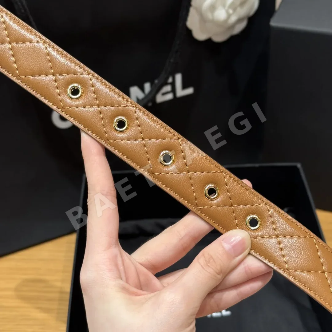 샤넬 램스킨 더블 C 메탈 로고 벨트 상세 이미지 6