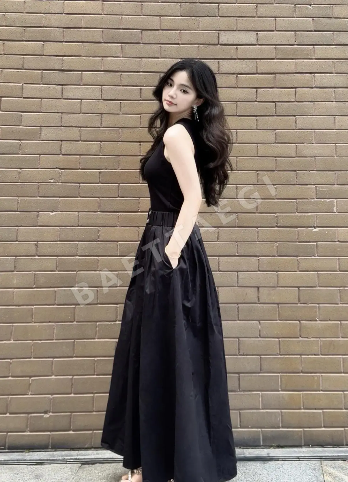 프라다 하이웨스트 A라인 스커트 상세 이미지 5