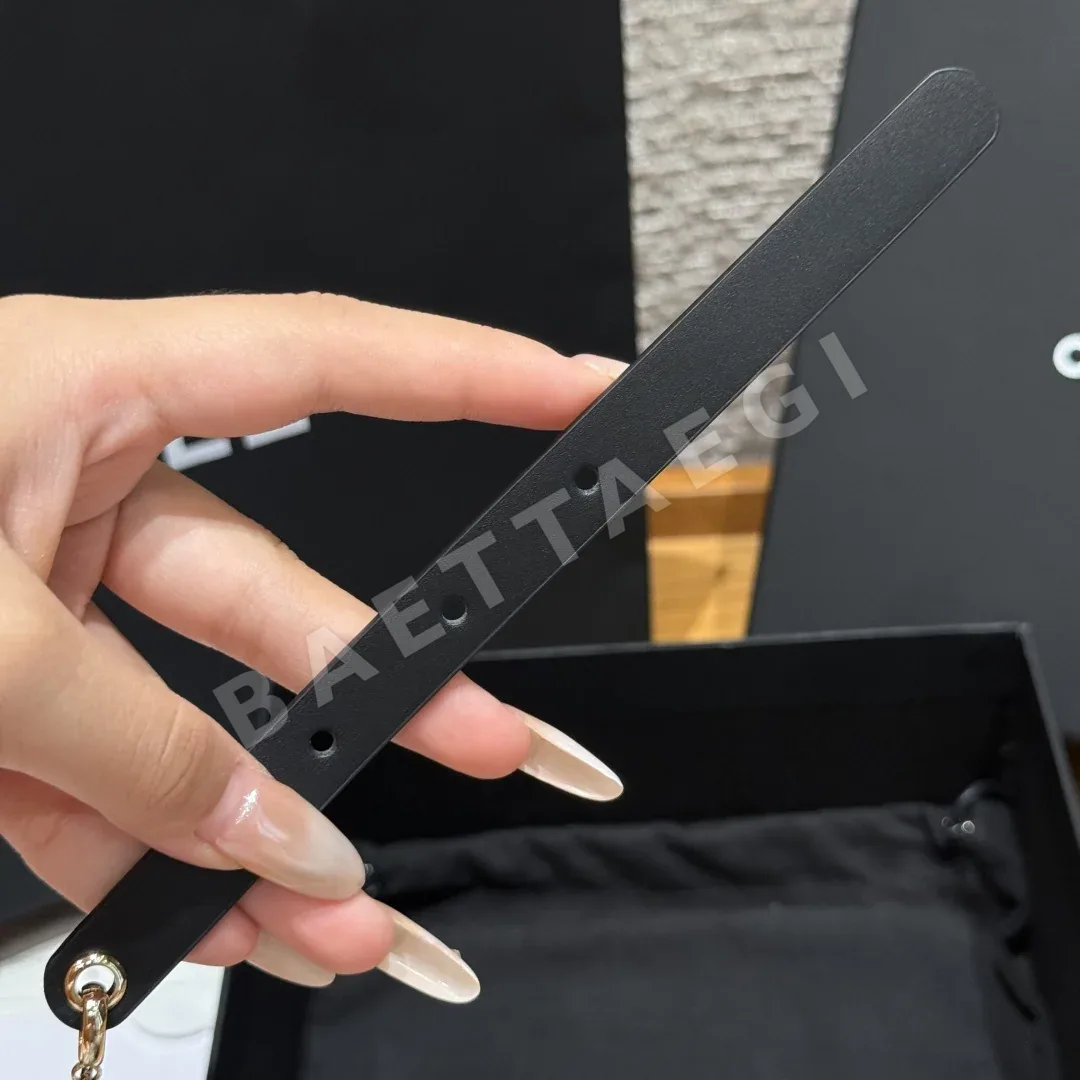 샤넬 CC 버클 가죽 벨트 15mm 진주 체인 벨트 상세 이미지 9