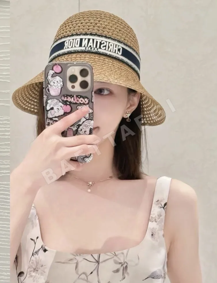 디올 자수 파피루스 버킷 햇 모자 119977