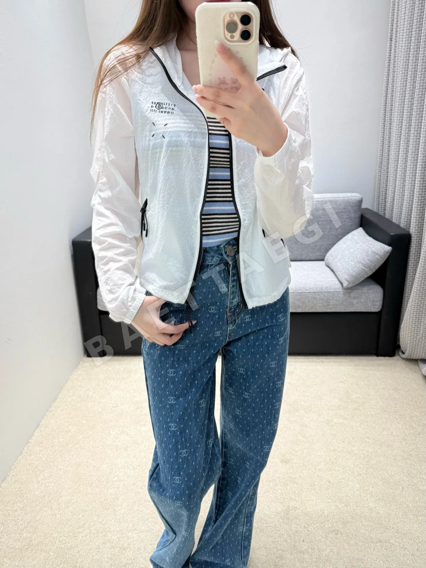 마르지엘라 크롭 후디 자켓 여성용 상세 이미지 8