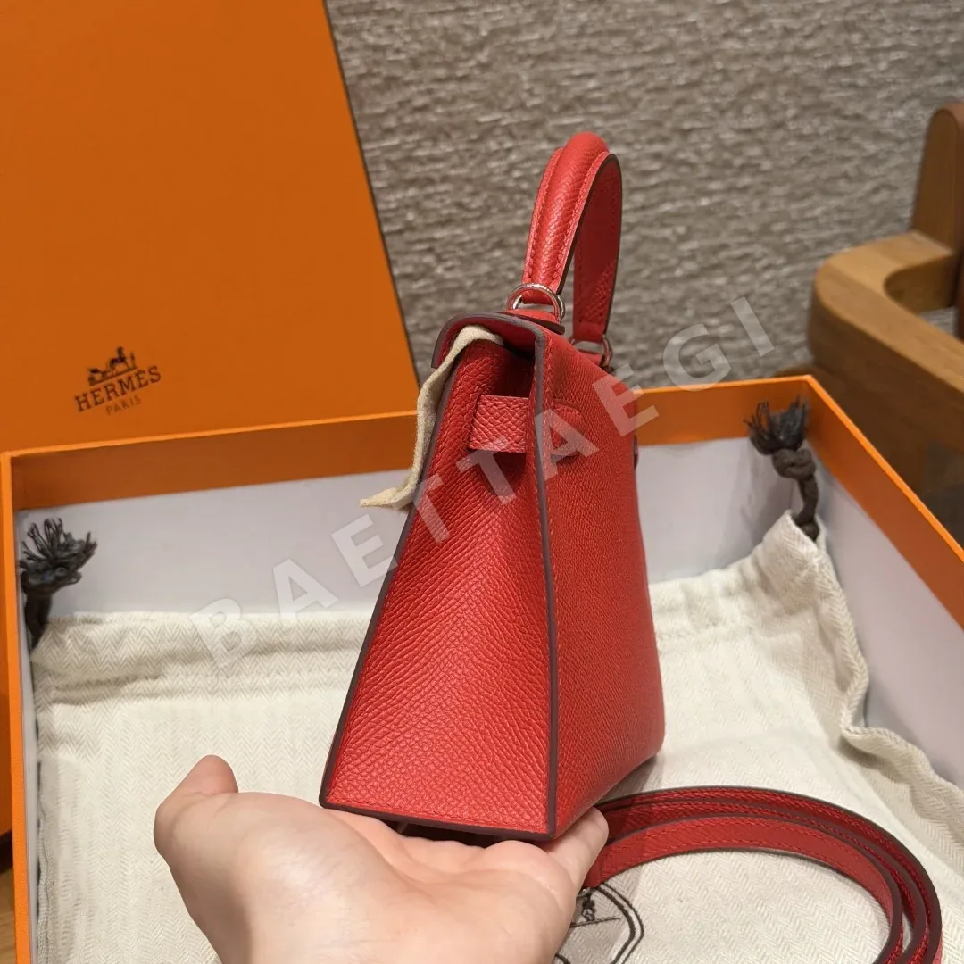 에르메스 미니 켈리 2 가죽 가방 상세 이미지 4