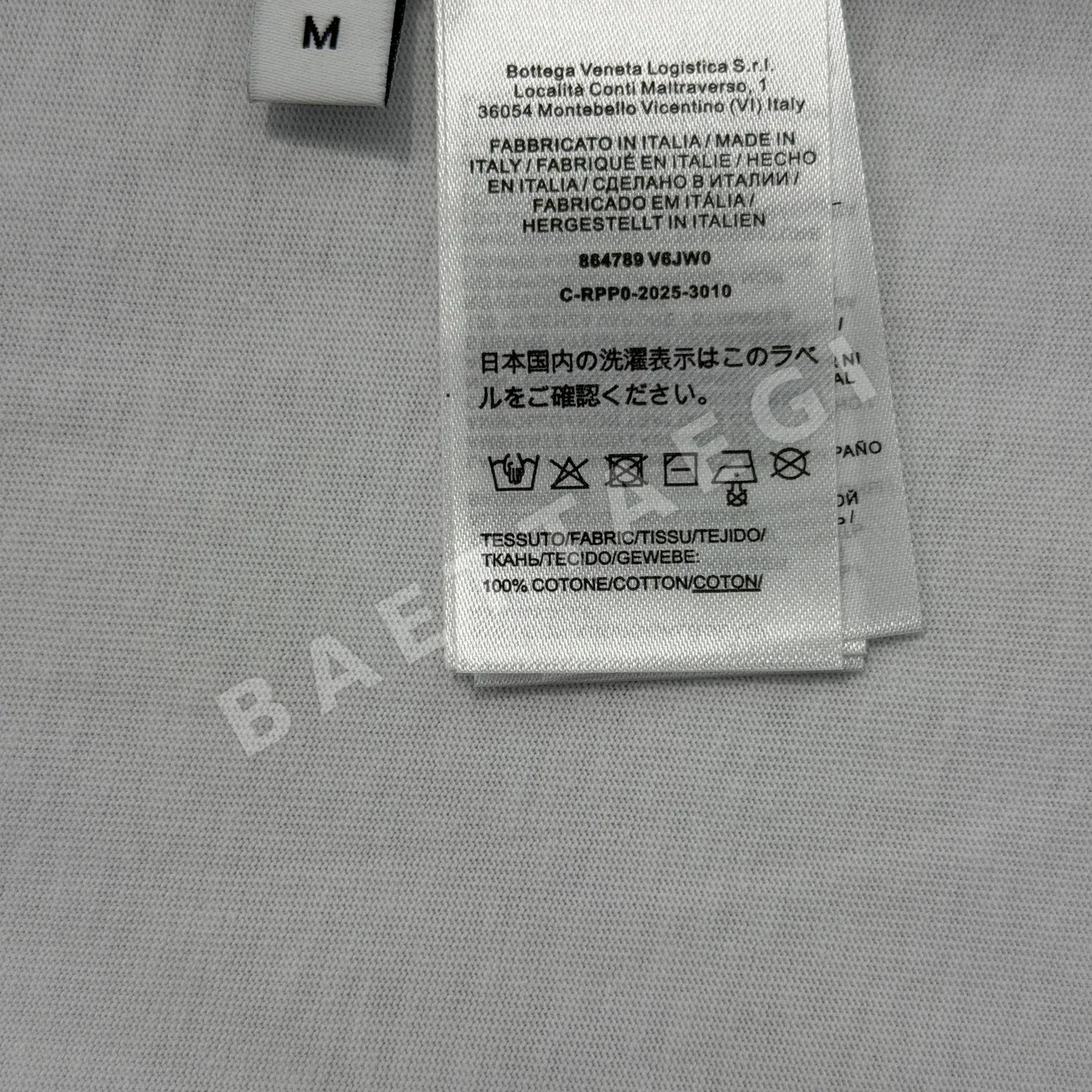보테가베네타 코튼 프린트 라운드넥 반팔 티셔츠 상세 이미지 9