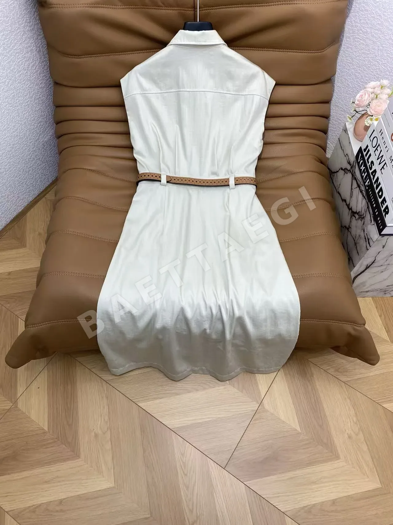 셀린느 데님 코튼 민소매 원피스 상세 이미지 7