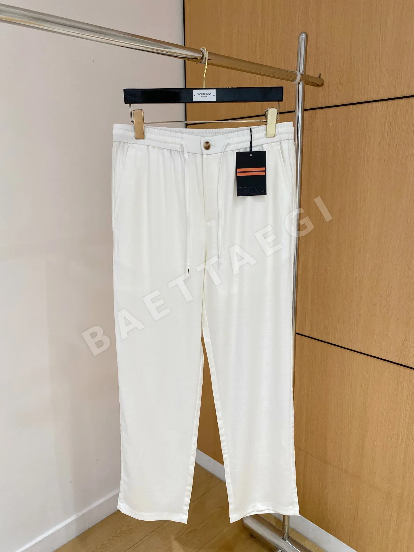 제냐 린넨 블렌드 남성 바지 129948