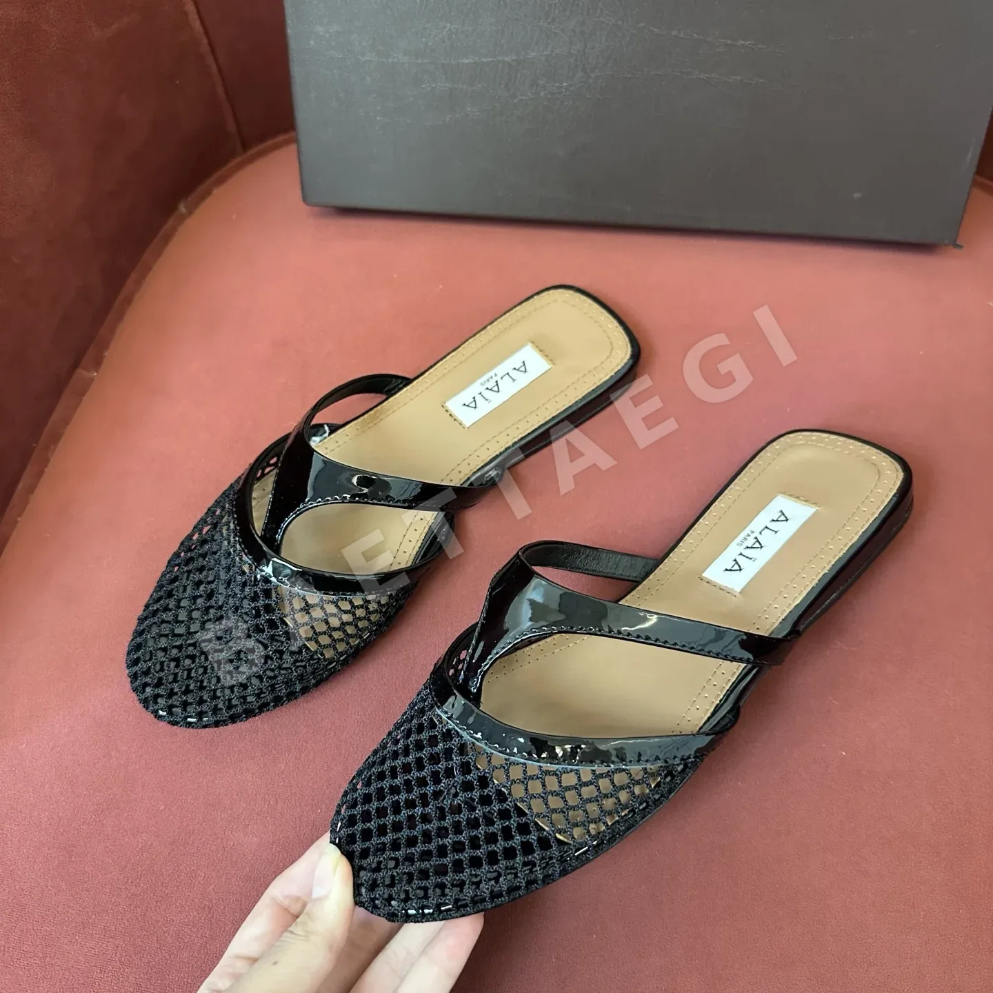 알라이아 짜임 발레리나 슈즈 상세 이미지 2