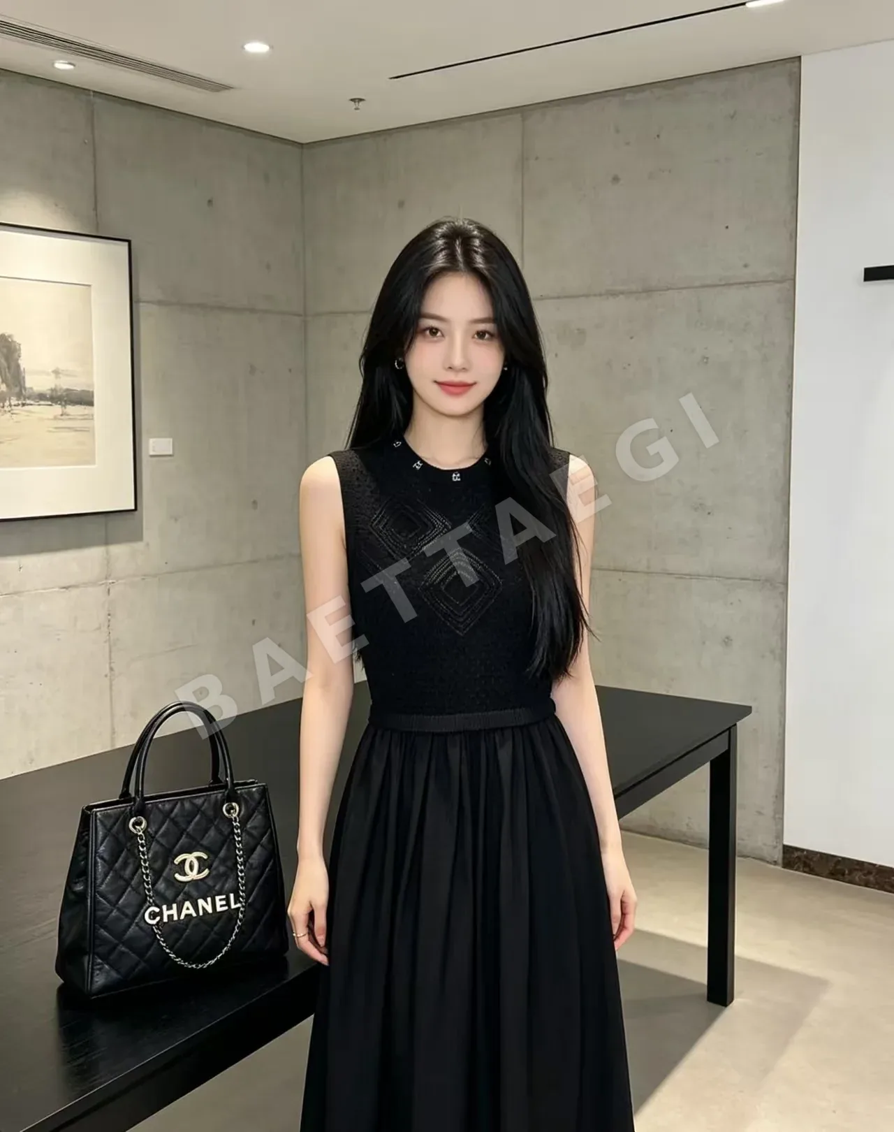샤넬 패치워크 니트 베스트 원피스 상세 이미지 1
