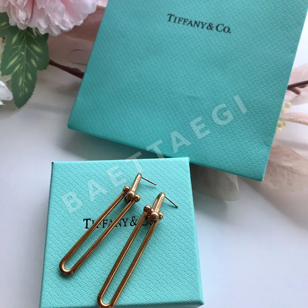 티파니 더블 체인 후프 귀걸이 상세 이미지 7