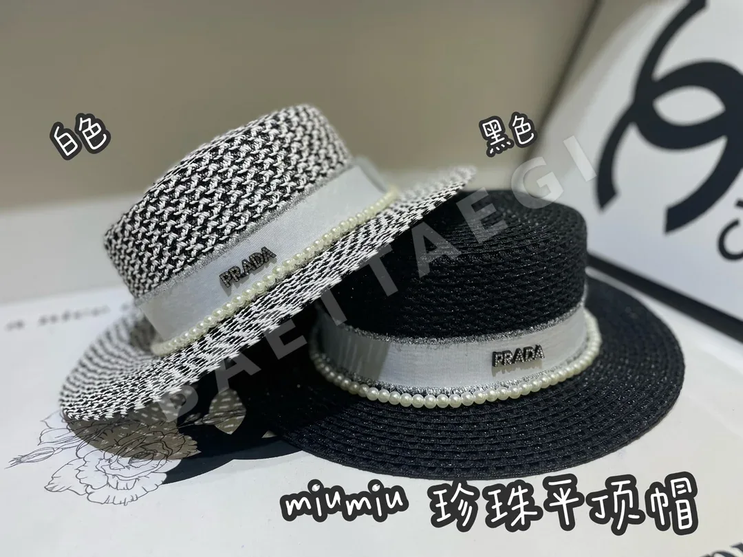 프라다 웨빙 플랫 탑 버킷 햇 84772