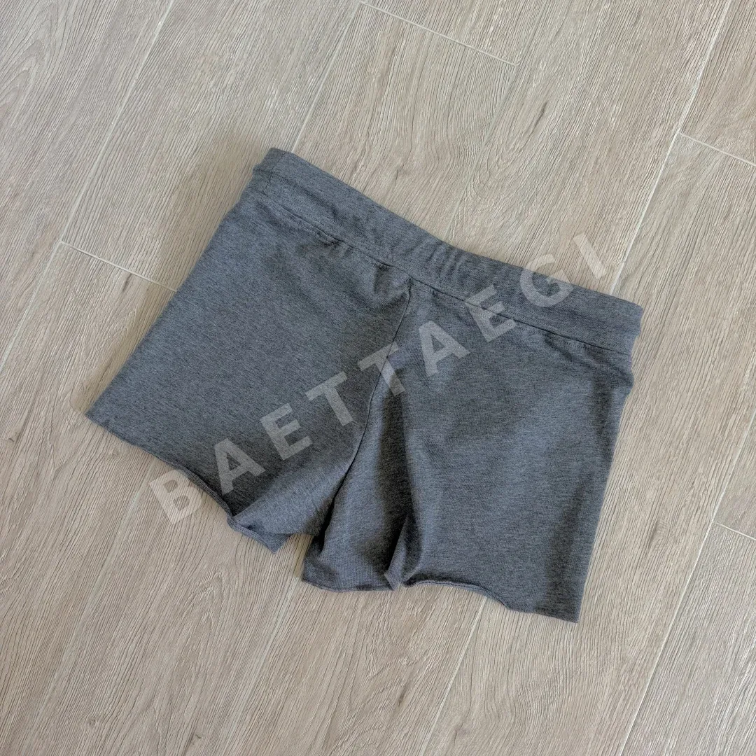 크롬하츠 그레이 퍼플 컬러 블록 프린트 여성 반바지 상세 이미지 4