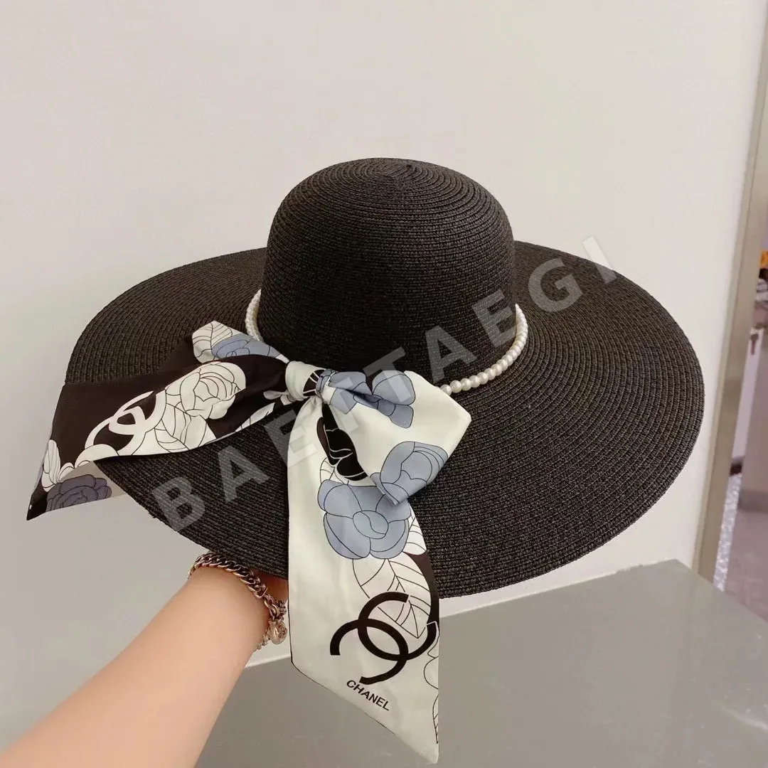 샤넬 리본 밀짚 모자 상세 이미지 8