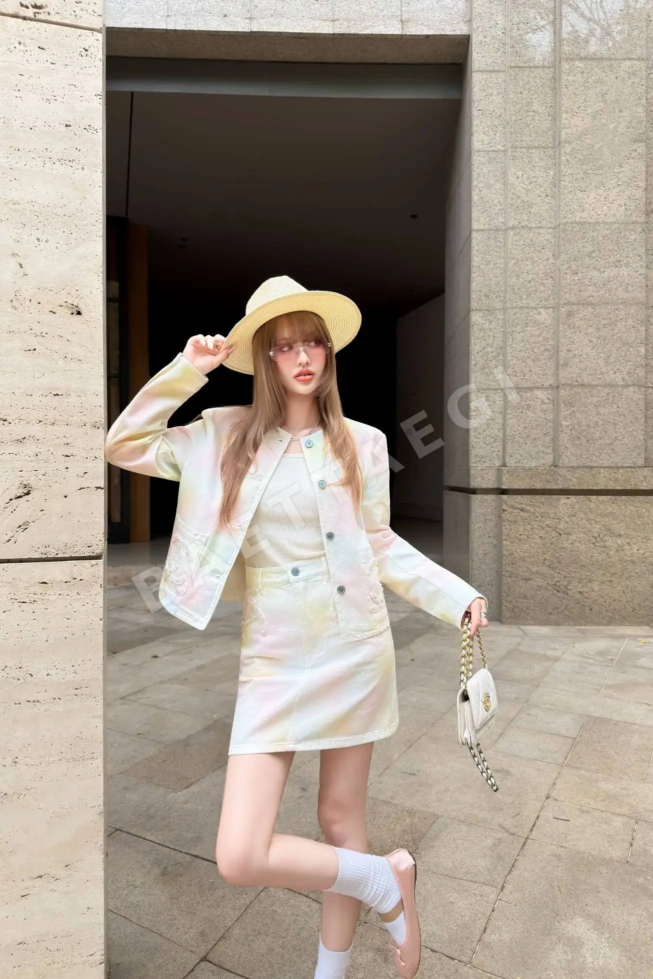 미우미우 타이다이 데님 미니스커트 상세 이미지 10