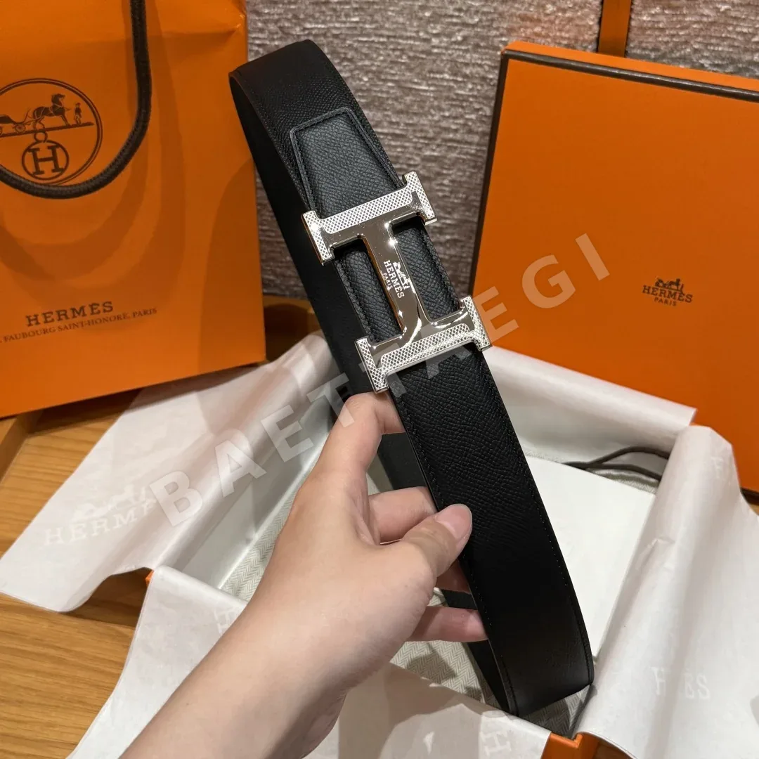 에르메스 H 양면 금속 버클 리버시블 벨트 상세 이미지 3