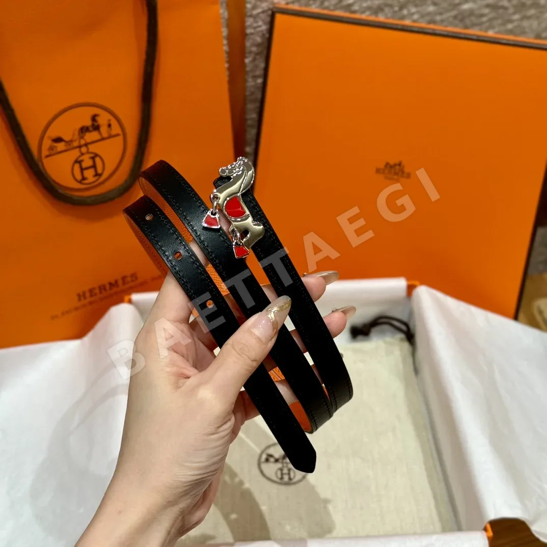 에르메스 포니 버클 양면 가죽 벨트 상세 이미지 5