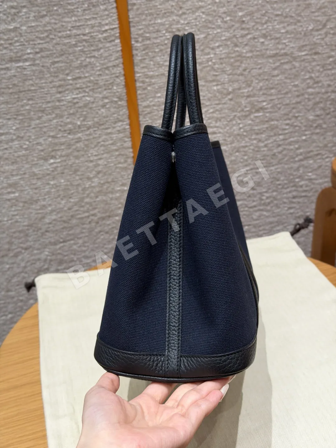 에르메스 가든 파티 캔버스 가방 30 cm 상세 이미지 4