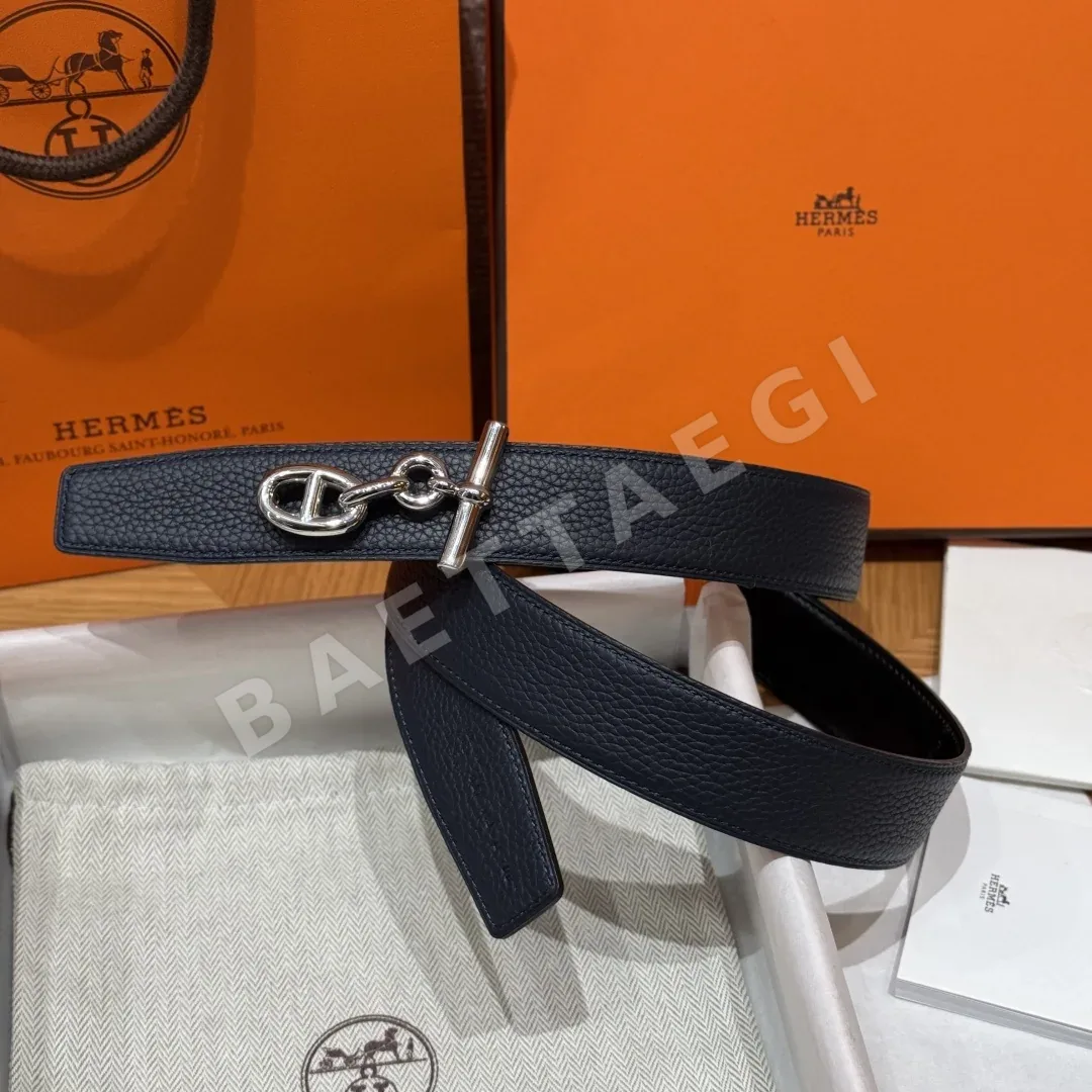 에르메스 쉐누 당크르 링크 양면 소가죽 벨트 상세 이미지 2