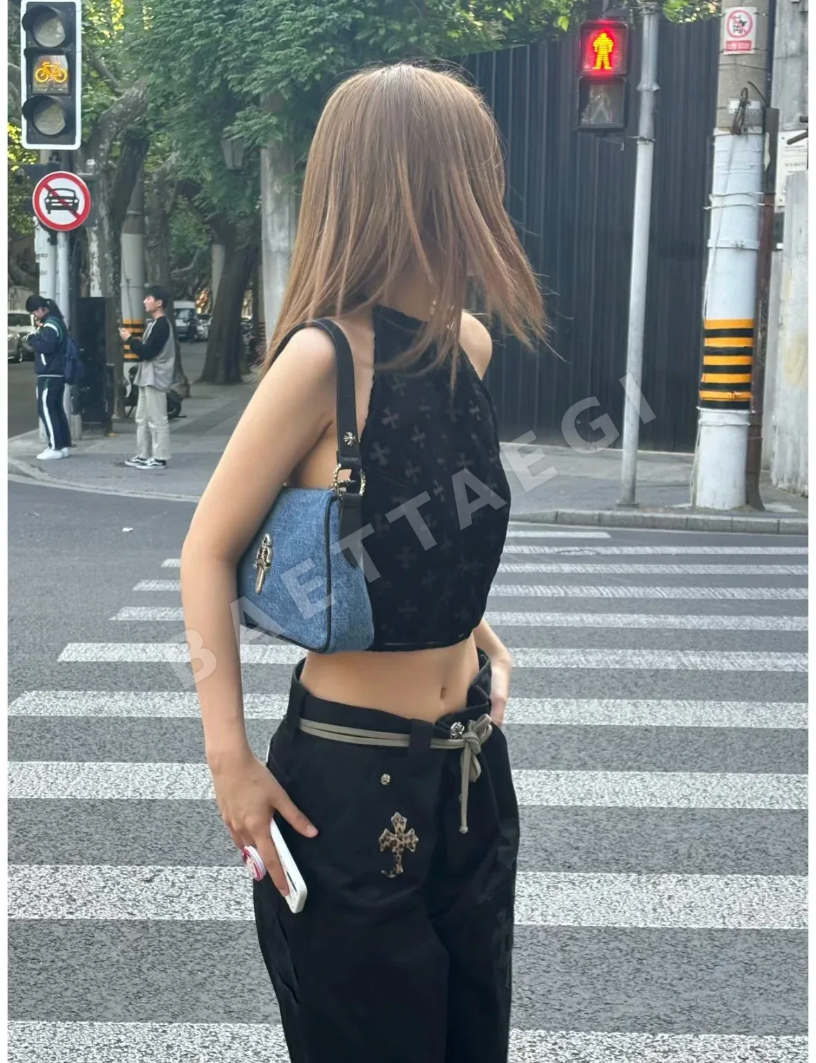 크롬하츠 BOOM 블랙 데님 치킨 너겟 가방 상세 이미지 9
