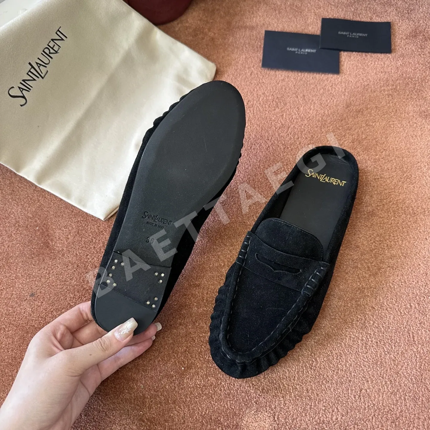 생로랑 YSL 앞코 덮인 뮬 상세 이미지 5
